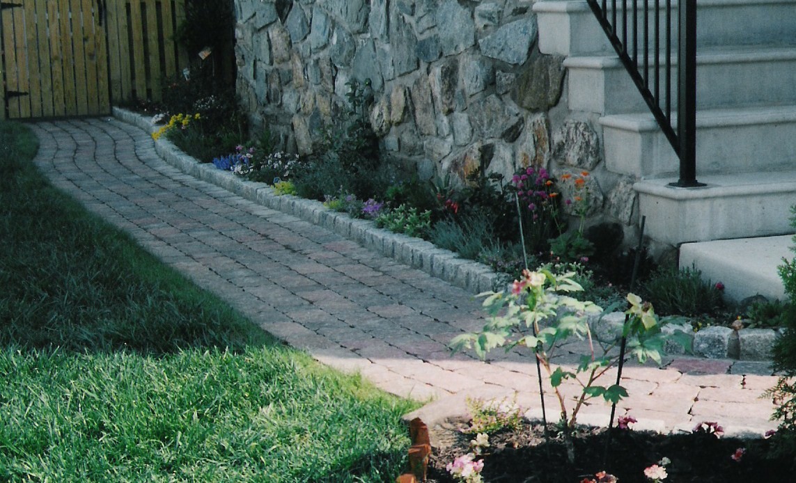 The path from the front door stoop