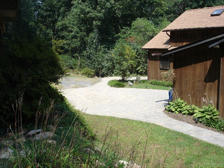 Another view of the completed patio