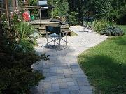 The completed patio