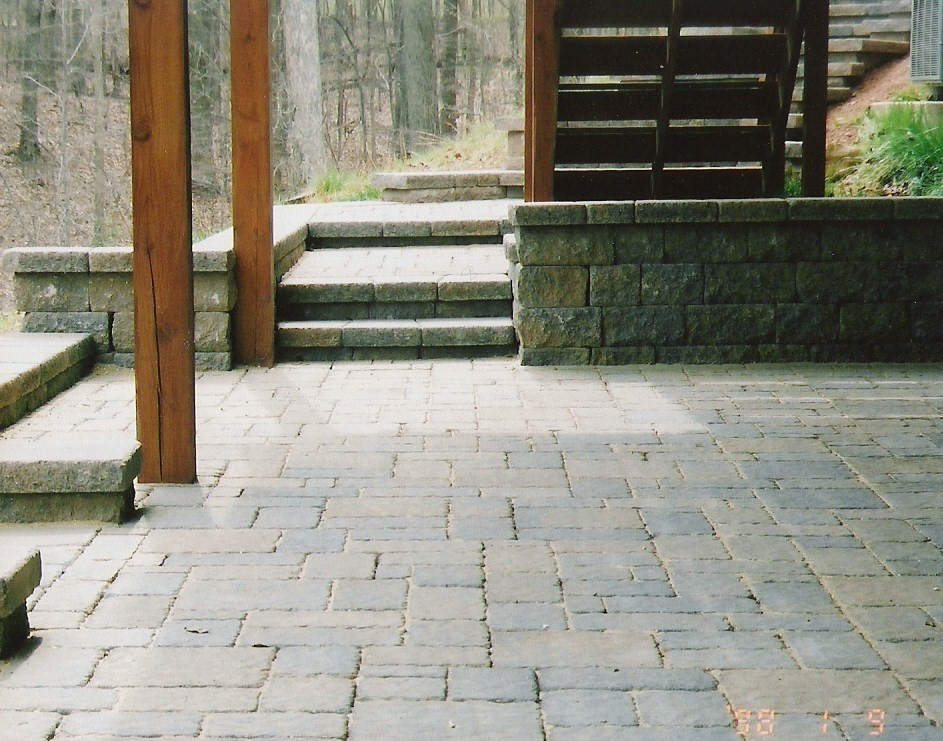 Close-up of the sheltered patio